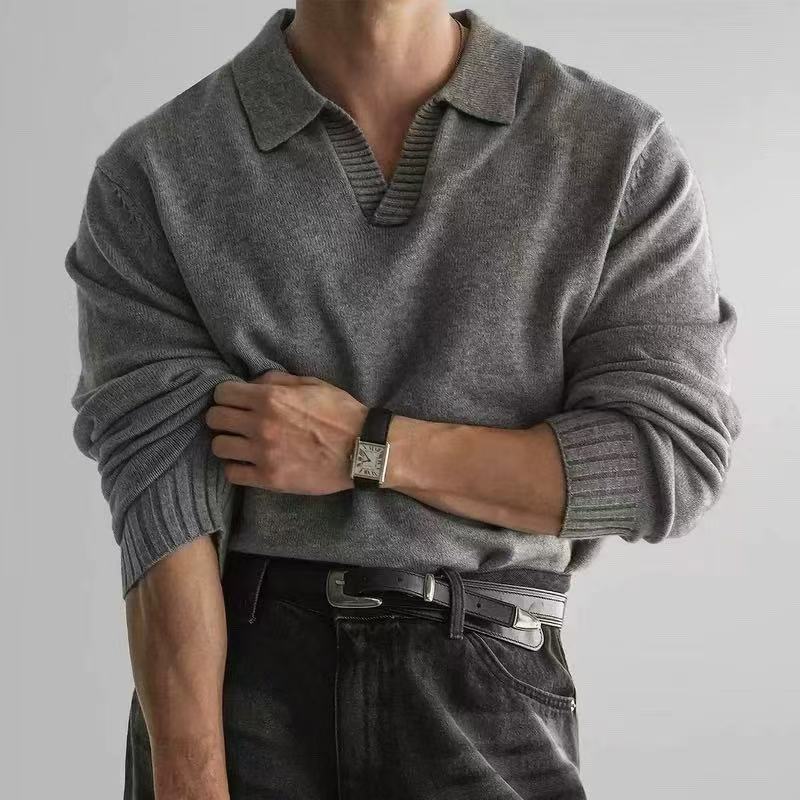 SEOUL Knitted V-Neck Polo