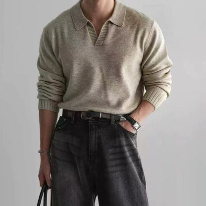 SEOUL Knitted V-Neck Polo